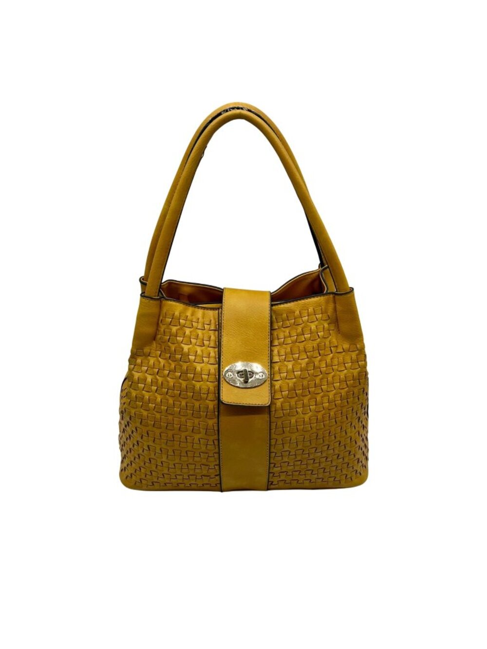 Unbranded Yellow Faux Leather Shoulder Bag - Picture 1 of 16